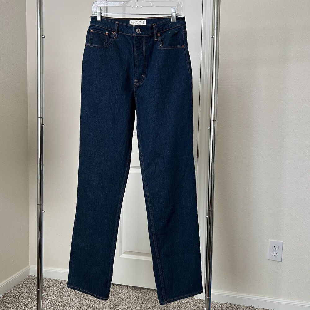 Abercrombie & Fitch Jeans Womens 29 8L Blue 90s Straight Ultra High Rise Dark